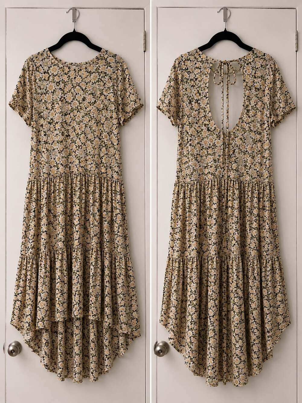 American Eagle Floral Tiered Midi Dress